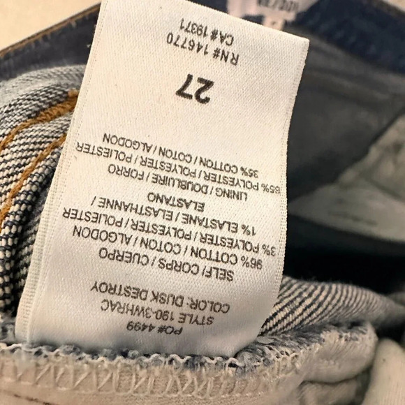 Re/Done Jeans 90s High Rise Ankle Crop Button Fly Raw Hems - Picture 9 of 11